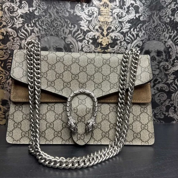 Gucci | Bags | Gucci Beige And Brown Dionysus Bag With  display picture 2